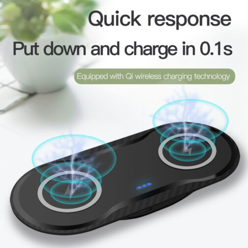 Wireless Charger Dual Mobile Phone Charger - Image 6